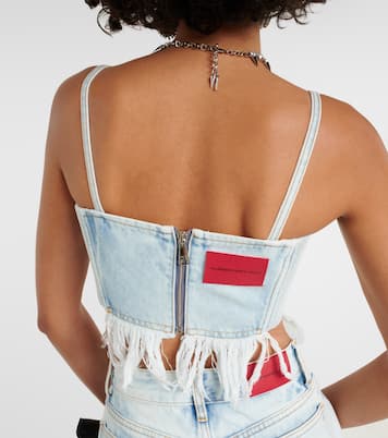 Bustier aus Denim | Alessandra Rich