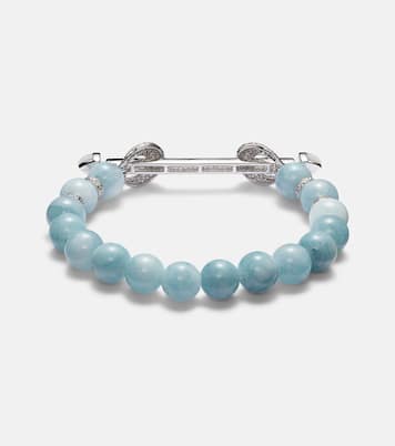 سوار من الذهب الأبيض 18 قيراط والألماس والزبرجد Chakra | Ananya