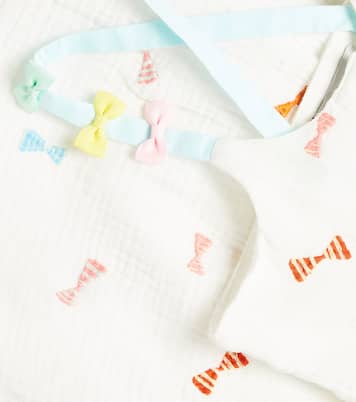Embroidered bow-detail cotton dress  | Stella McCartney Kids