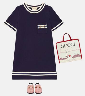Gucci Horsebit cotton jersey dress | Gucci Kids