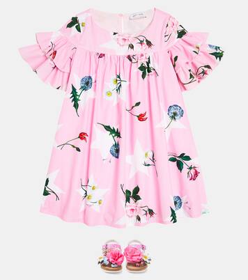 Floral cotton dress  | Monnalisa