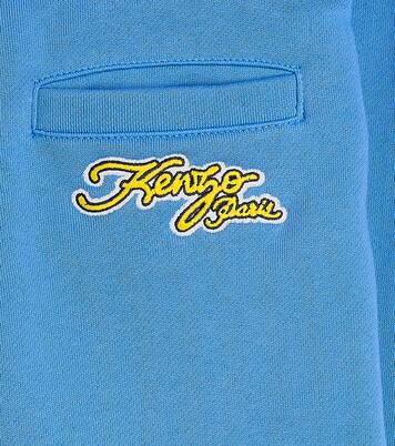 Embroidered cotton jersey sweatpants | Kenzo Kids