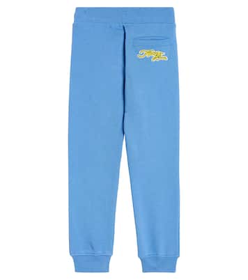 Embroidered cotton jersey sweatpants | Kenzo Kids