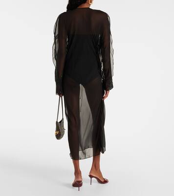 Ruffled silk midi dress | Christopher Esber