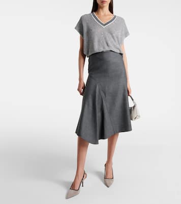 Midirock aus Schurwolle | Brunello Cucinelli