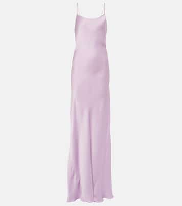 Robe longue en satin | Victoria Beckham