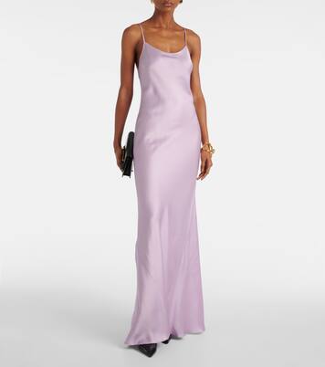 Robe longue en satin | Victoria Beckham