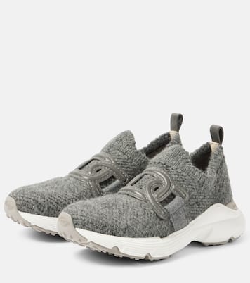 Sneakers Kate aus Strick mit Leder | Tod's