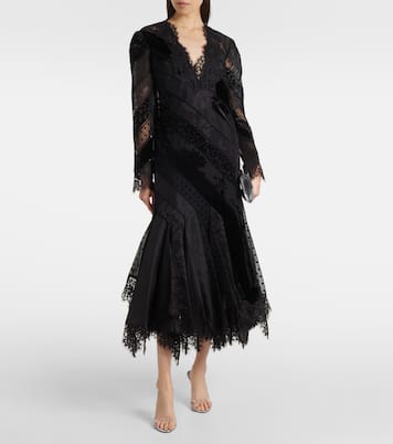 Eden linen and silk lace gown | Zimmermann