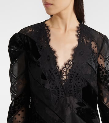 Eden linen and silk lace gown | Zimmermann
