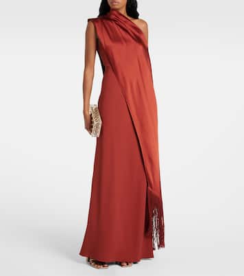 Berenson fringed one-shoulder gown | Taller Marmo