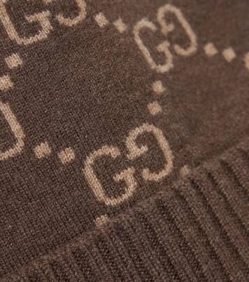 GG jacquard cashmere beanie | Gucci