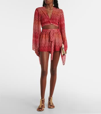 Zigzag printed silk shorts | Missoni