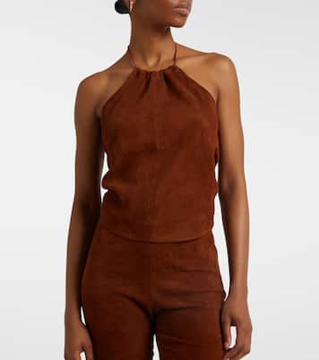 Top aus Veloursleder | Stouls