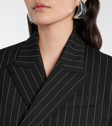 Pinstripe cropped wool blazer | Jean Paul Gaultier