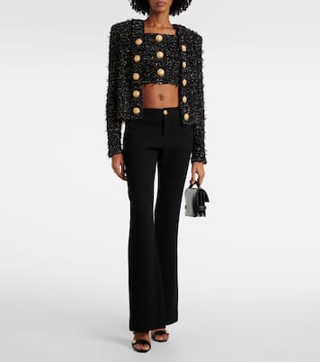 Lamé tweed crop top | Balmain