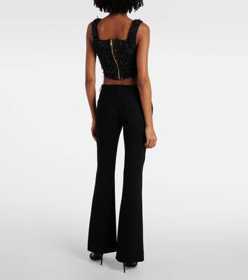 Lamé tweed crop top | Balmain