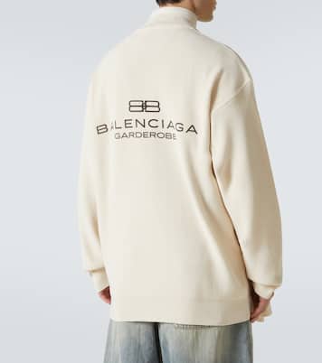 Cardigan en coton mélangé à logo | Balenciaga