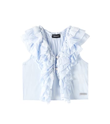 Striped ruffled top | Monnalisa