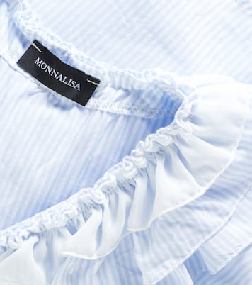 Striped ruffled top | Monnalisa