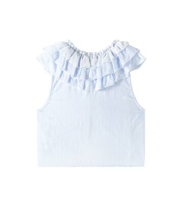 Striped ruffled top | Monnalisa