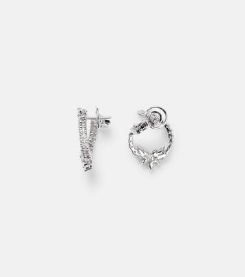 Boucles d'oreilles Y-Not en or blanc 18 ct et diamants | Yeprem