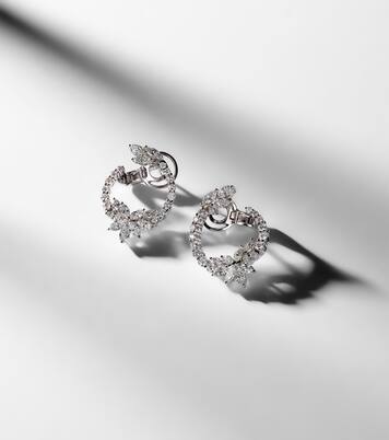 Boucles d'oreilles Y-Not en or blanc 18 ct et diamants | Yeprem
