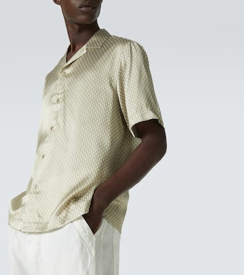 Roberto printed silk bowling shirt | Frescobol Carioca