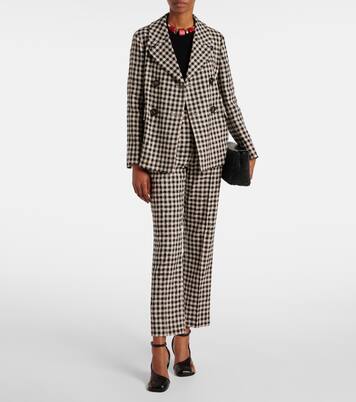 Pantalon droit Daisy raccourci à carreaux vichy | 'S Max Mara