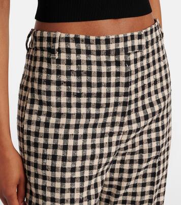 Pantalon droit Daisy raccourci à carreaux vichy | 'S Max Mara