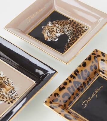 Leopardo set of 3 decorative trays | Dolce&Gabbana Casa