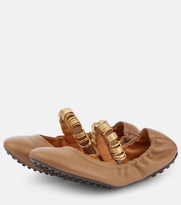 Ballerines en cuir à ornements | Tod's