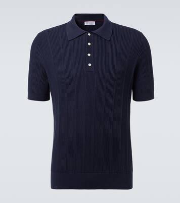 Polo in cotone a coste | Brunello Cucinelli