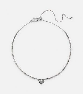 Choker Heart aus 18kt Weißgold mit Emaille und Diamanten | Kamyen
