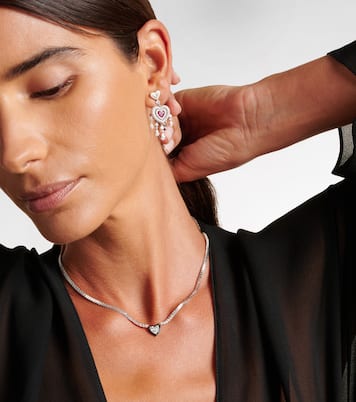 Choker Heart aus 18kt Weißgold mit Emaille und Diamanten | Kamyen