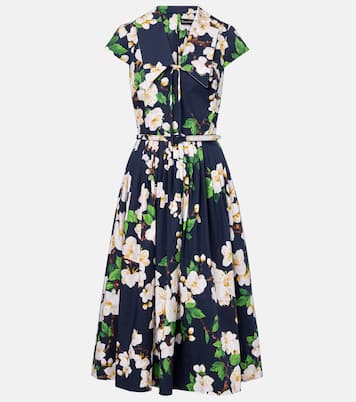 Bedrucktes Midikleid aus einem Baumwollgemisch | Oscar de la Renta