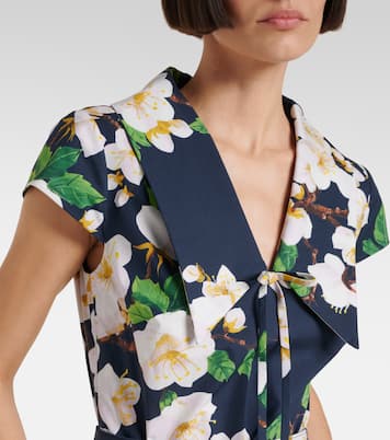 Bedrucktes Midikleid aus einem Baumwollgemisch | Oscar de la Renta