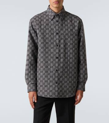 GG checked wool and cotton shirt | Gucci