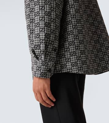 GG checked wool and cotton shirt | Gucci