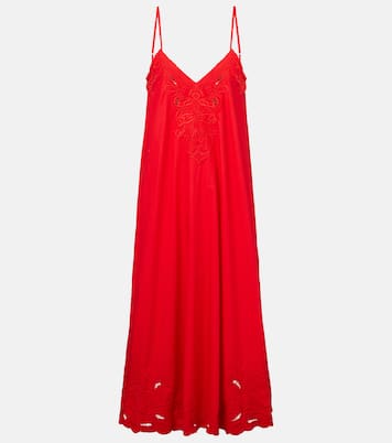 Robe midi brodée en coton | Juliet Dunn