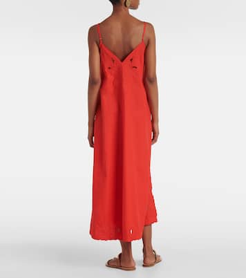Robe midi brodée en coton | Juliet Dunn