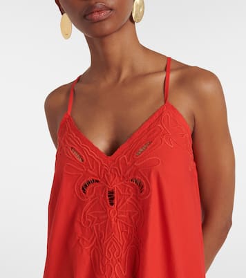 Robe midi brodée en coton | Juliet Dunn