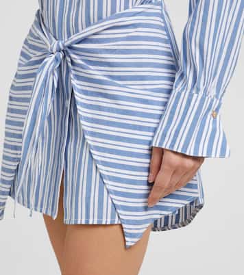 Robe chemise Sara rayée en coton | Melissa Odabash