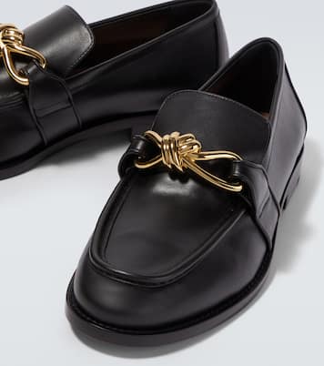 Astaire Knot leather loafers | Bottega Veneta