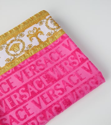 Versace Allover cotton terry beach towel | Versace Home