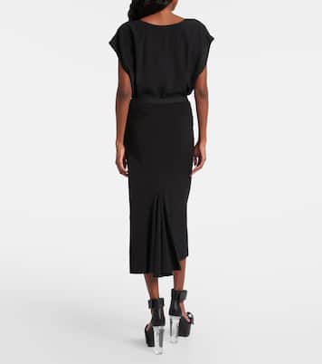 Midirock aus Charmeuse | Rick Owens