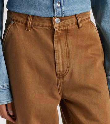 Cotton twill wide-leg pants | Ami Paris