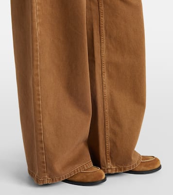 Cotton twill wide-leg pants | Ami Paris