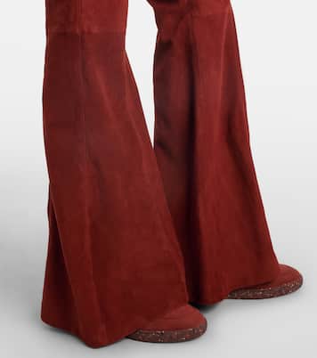 Schlaghose Rhein aus Veloursleder | Gabriela Hearst