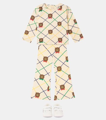 Bear Check cotton-blend jersey T-shirt | Mini Rodini